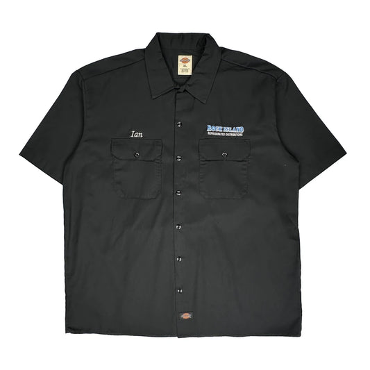 Rock Island Refrigerated Distributors Embroidery Dickies Short Sleeve Shirt - XL Black Polyester Blend