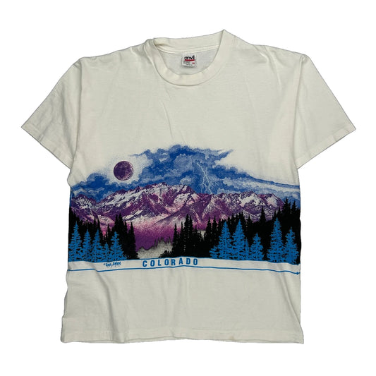 Colorado Anvil Single Stitch T-Shirt - XL Blue Cotton