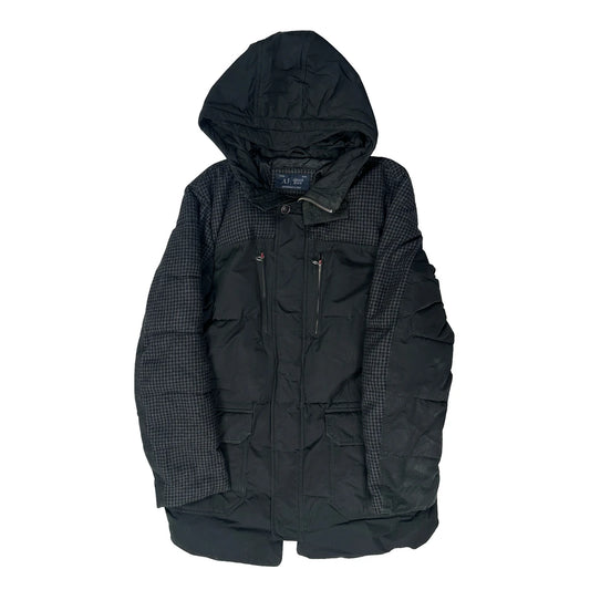 Armani Jeans Checked Puffer - Medium Black Down