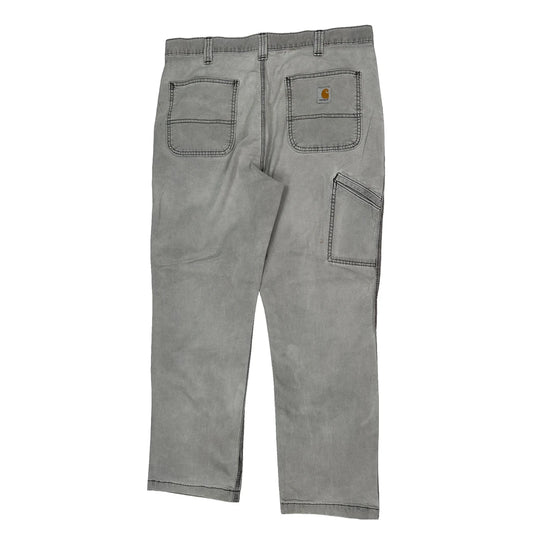 Carhartt Carpenter Trousers - 35W 32L Grey Cotton Blend