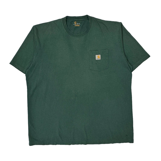 Carhartt Tall T-Shirt - 2XL Green Cotton