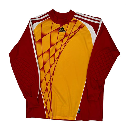 Climacool Adidas Goal Keepers Long Sleeve Football Shirt - Medium Red Polyester