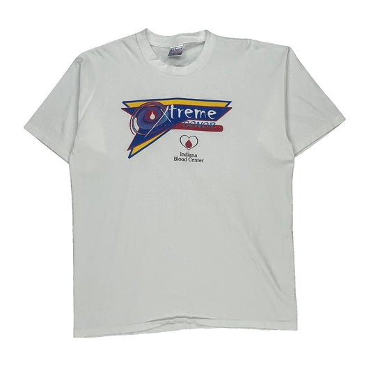 Indiana Blood Center All Sport Graphic T-Shirt - XL White Cotton