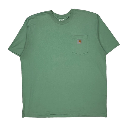 Carhartt T-Shirt - 2XL Green Cotton