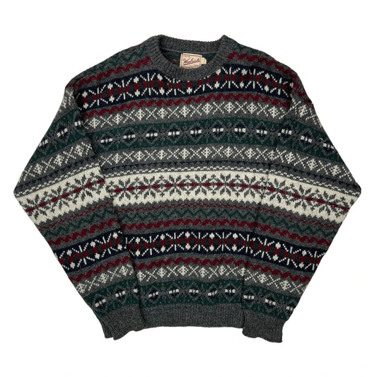 Made In USA Woolrich Jumper - Large Multicoloured Wool
