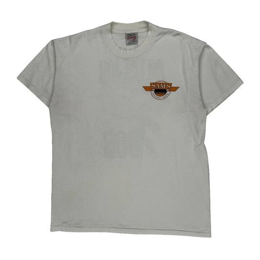 Construction Bob Oneita Graphic T-Shirt - Large White Cotton Blend
