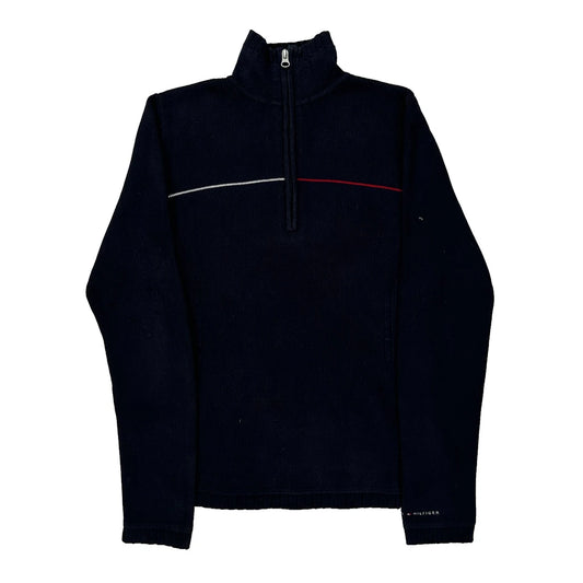 Tommy Hilfiger 1/4 Zip - Medium Navy Cotton