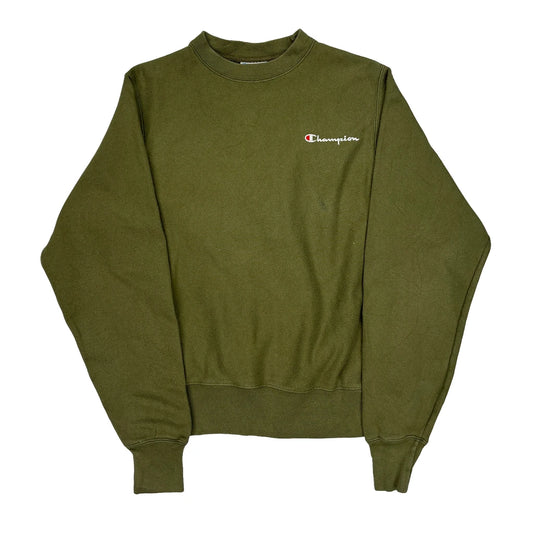 Reverse Weave Champion Sweatshirt - XS Green Cotton