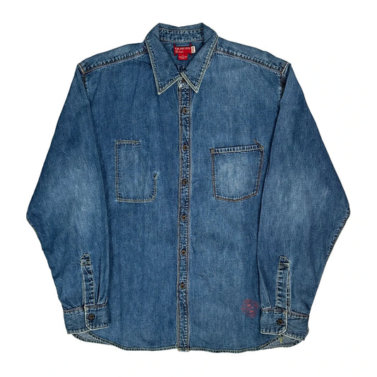 Guess Jeans Guess Studded Denim Shirt - XL Blue Denim