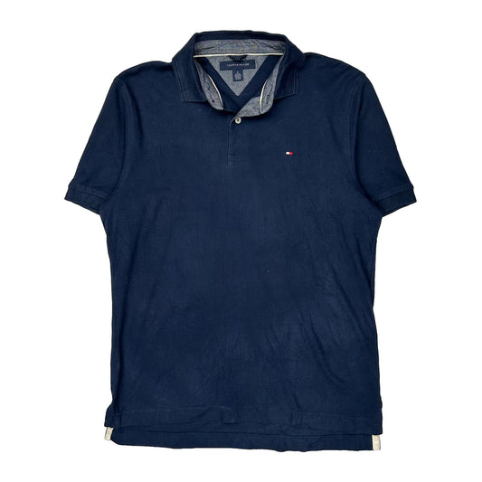 Tommy Hilfiger Polo Shirt - Medium Navy Cotton