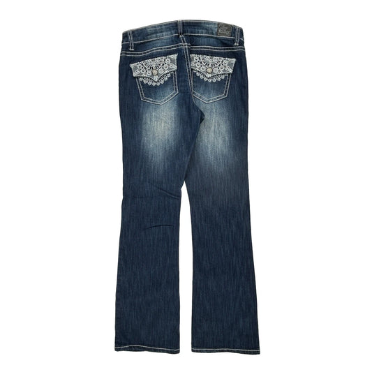 Love Indigo Boot Cut Jeans - 30W UK 8 Blue Cotton