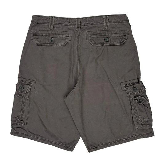 Lee Cargo Shorts - 33W 11L Grey Cotton