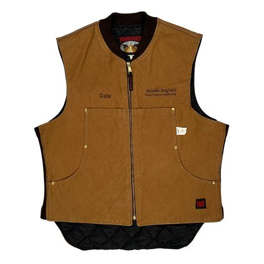 Ausable Bayfield Conservation Authority Tough Duck Workwear Gilet - Large Brown Cotton
