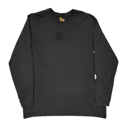 Carhartt Spellout Long Sleeve T-Shirt - 2XL Black Cotton