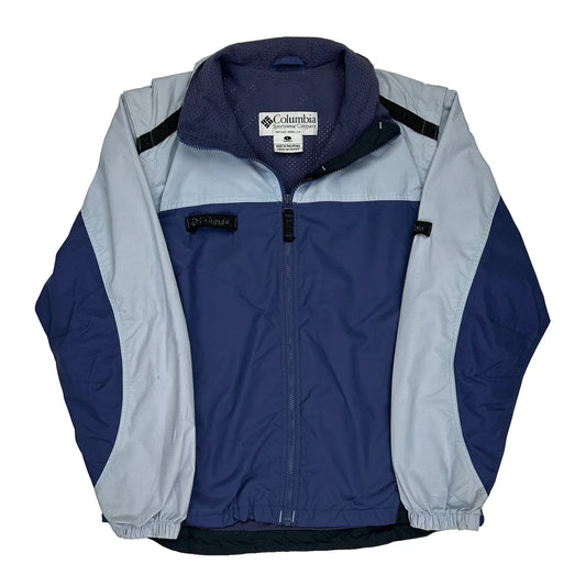 Columbia Windbreaker - Large Blue Polyester