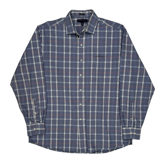 Tommy Hilfiger Checked Shirt - Large Blue Cotton