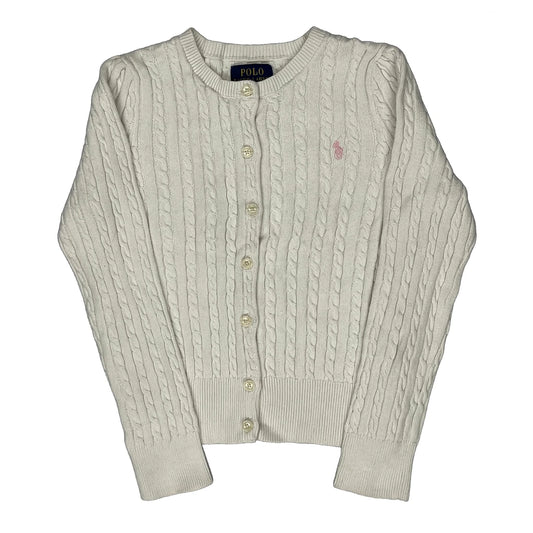 Age 6 Polo By Ralph Lauren Cardigan - Small Cream Cotton