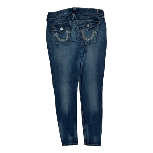 True Religion Skinny Jeans - 31W UK 10 Blue Cotton Blend