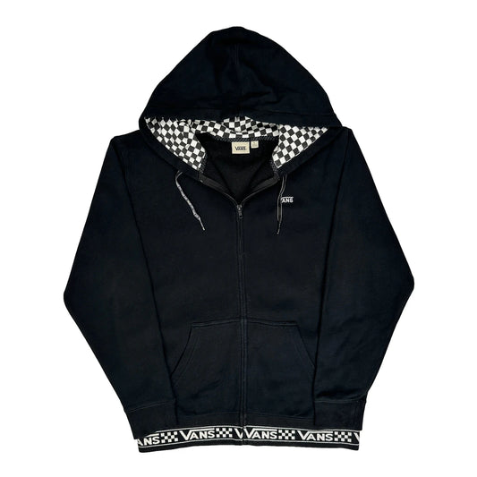 Vans Checked Hoodie - Large Black Cotton Blend
