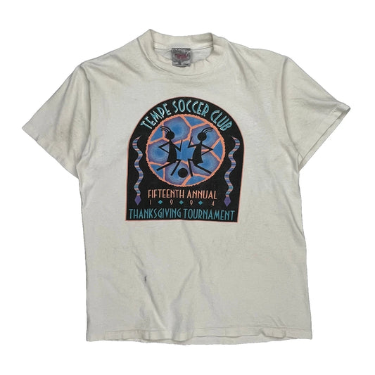 Oneita Single Stitch T-Shirt - Medium Multicoloured Cotton