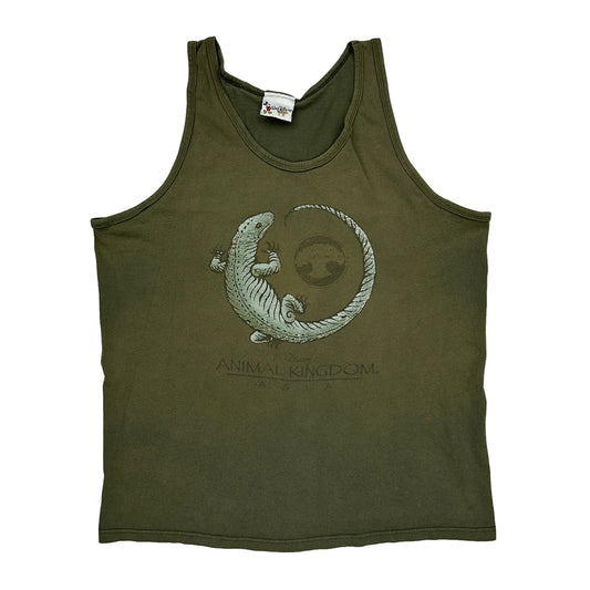 Made In USA Disney Graphic Tank Top - XL Green Cotton