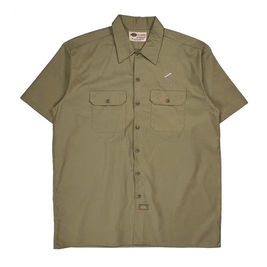 Authentic Workwear Since 1922 Dickies Short Sleeve Shirt - XL Khaki Polyester Blend
