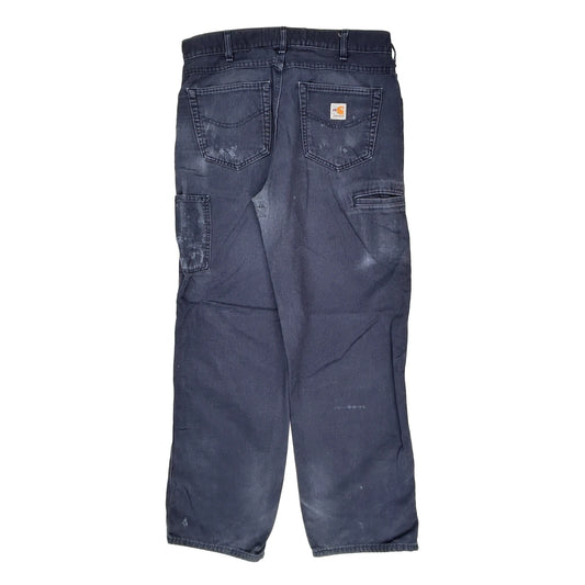 Carhartt Carpenter Trousers - 34W 32L Blue Cotton Blend