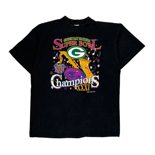 Green Bay Packers Logo 7 Nfl T-Shirt - XL Black Cotton