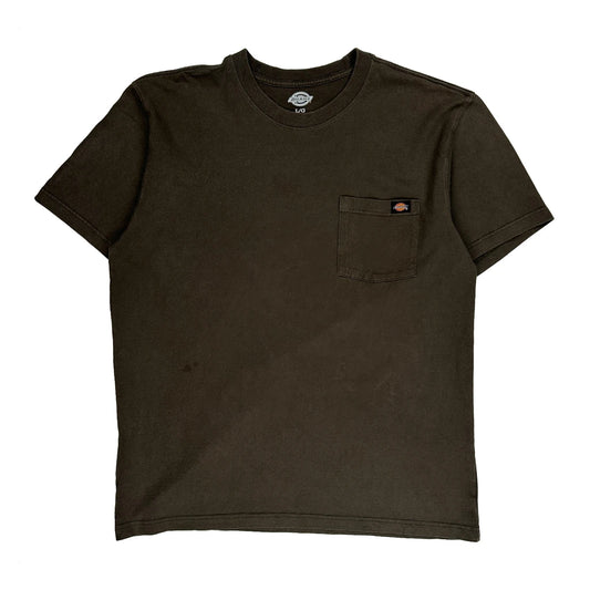 Dickies T-Shirt - Large Brown Cotton