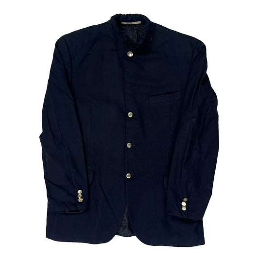 Made In USA Burberry London Blazer - Large Navy Cotton