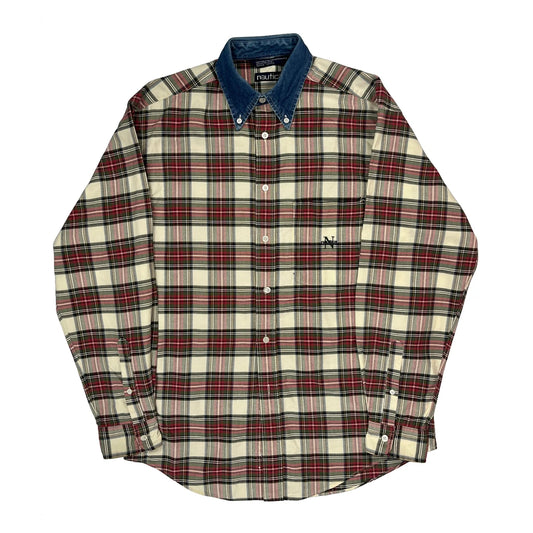 Nautica Checked Shirt - Medium Multicoloured Cotton