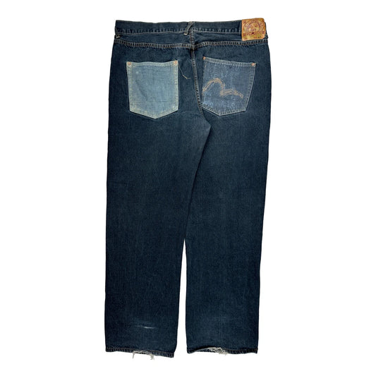 Evisu Jeans - 42W 30L Dark Wash Cotton