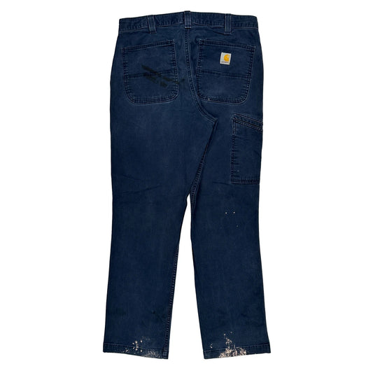Carhartt Carpenter Trousers - 34W 32L Blue Cotton