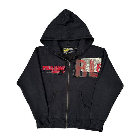 Rl67 Polo By Ralph Lauren Hoodie - Medium Black Cotton Blend