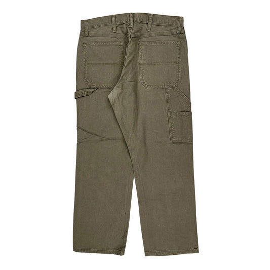Carhartt Carpenter Trousers - 34W 30L Khaki Cotton