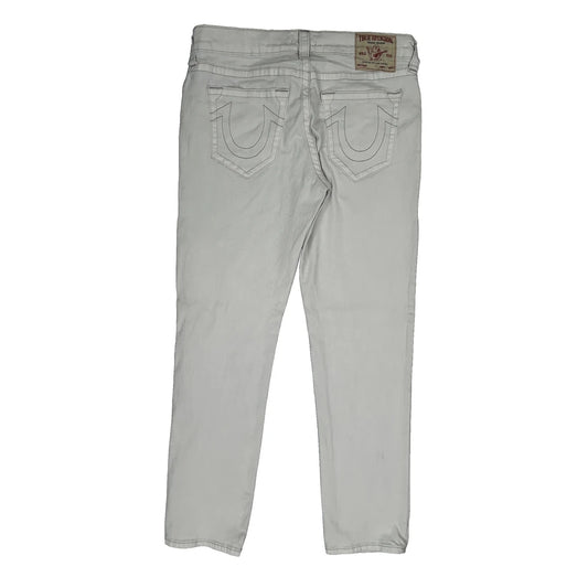 True Religion Slim Jeans - 35W 30L White Cotton