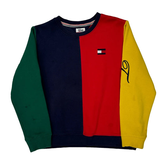 Tommy Hilfiger Denim Sweatshirt - Large Multicoloured Cotton
