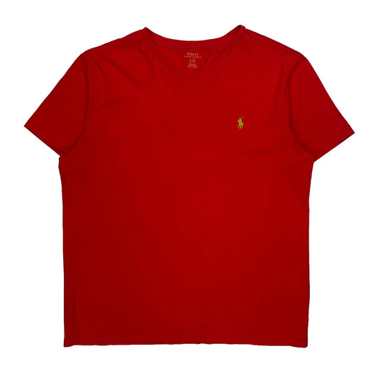 Vintage Polo By Ralph Lauren T-Shirt - Large Red Cotton