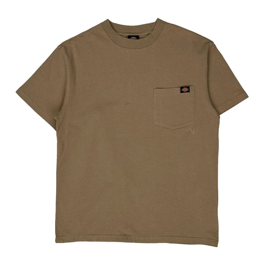 Dickies T-Shirt - Small Brown Cotton