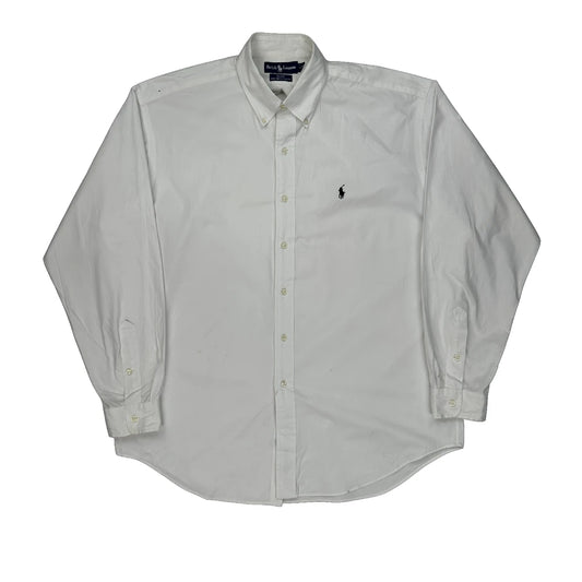 Blake Ralph Lauren Shirt - Large White Cotton