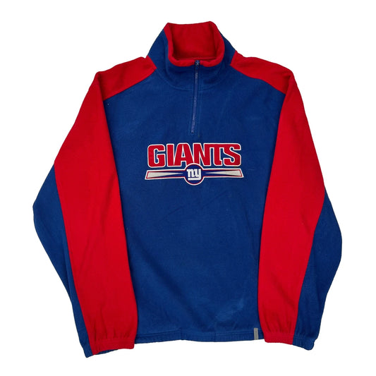 Giants Reebok Nfl 1/4 Zip - Large Blue Polyester
