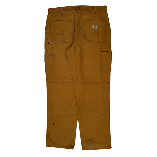 Carhartt Carpenter Trousers - 34W 31L Brown Cotton