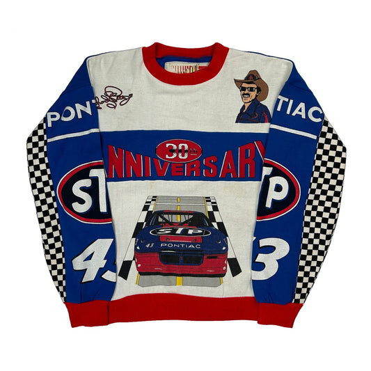 1988 Richard Petty 30Th Anniversary Active Spirit Nascar 43 Stp Sweatshirt - Medium Red Cotton