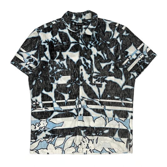 International Concepts Floral Hawaiian Shirt - XL Black Cotton