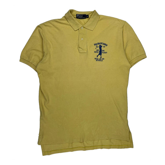 Polo By Ralph Lauren Polo Shirt - Medium Yellow Cotton