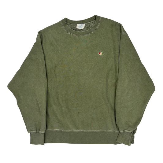 Reverse Weave Champion Sweatshirt - XL Green Cotton