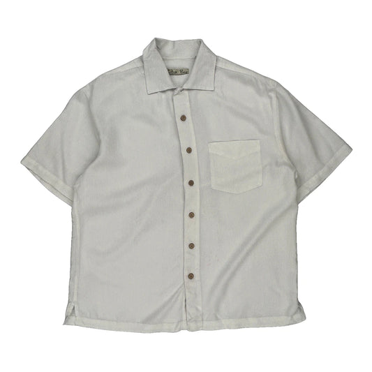 Batik Bay Short Sleeve Shirt - Medium White Viscose