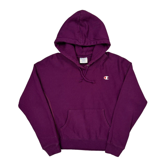 Champion Hoodie - Large Purple Cotton