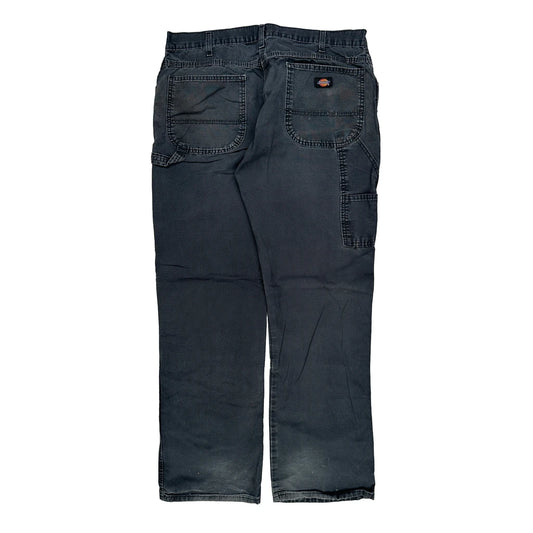 Dickies Double Knee Carpenter Trousers - 36W 32L Grey Cotton