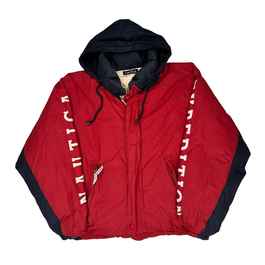 Nautica Spellout Anorak - 2XL Red Nylon